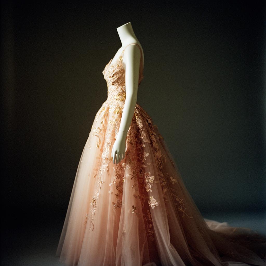 Blush Embroidered Ballgown